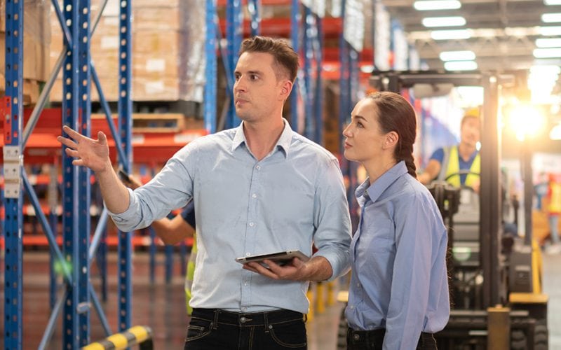 Efficient warehouse staff managing inventory at TSP Fulfilment center.