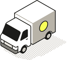 Icon representing a delivery van