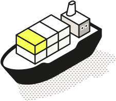 Icon representing freight shipping