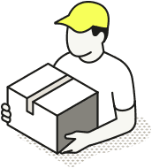 Delivery person holding a package for beauty product fulfillment at TSP Fulfilment.